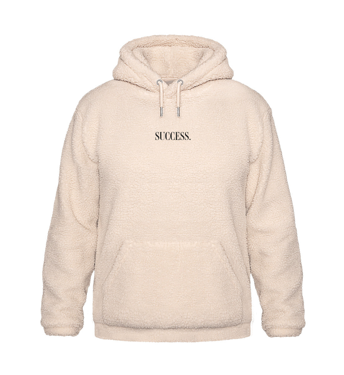 Organic Sherpa Hoodie "SUCCESS" Natural