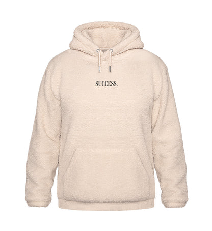 Organic Sherpa Hoodie "SUCCESS" Natural