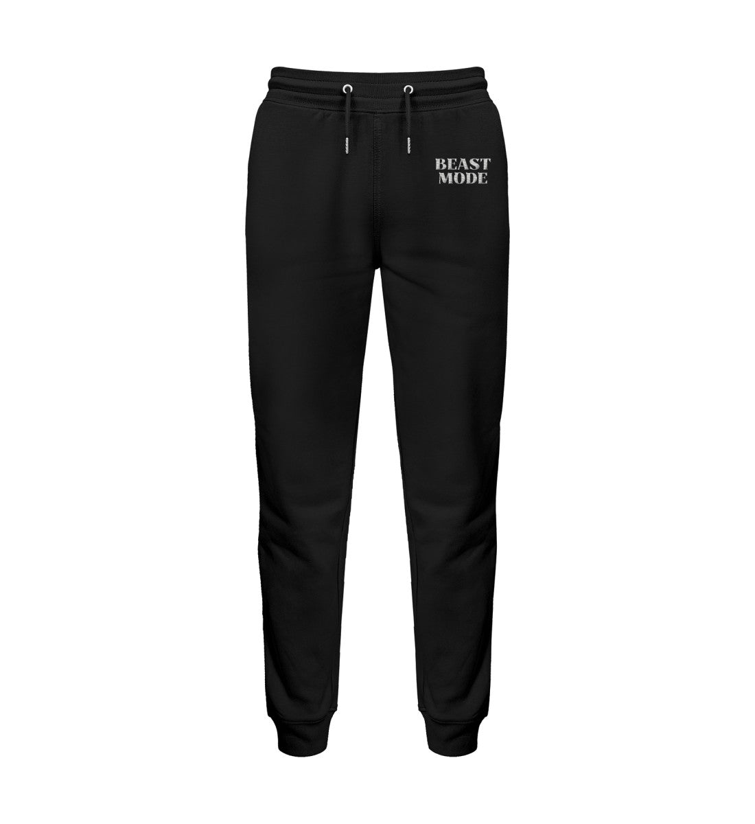 Organic Unisex Jogginghose mit Stick (300 g/m²) / BEAST MODE Schwarz