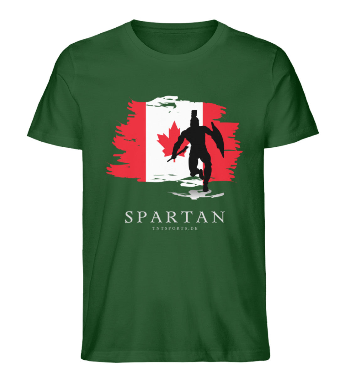 Organic Premium Unisex T-Shirt "CANADIAN SPARTAN" Dunkelgrün