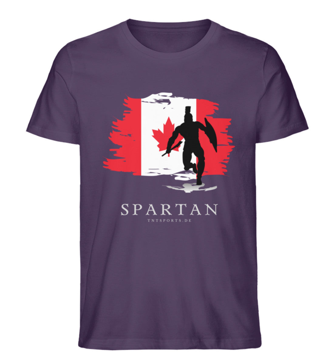 Organic Premium Unisex T-Shirt "CANADIAN SPARTAN" Plum