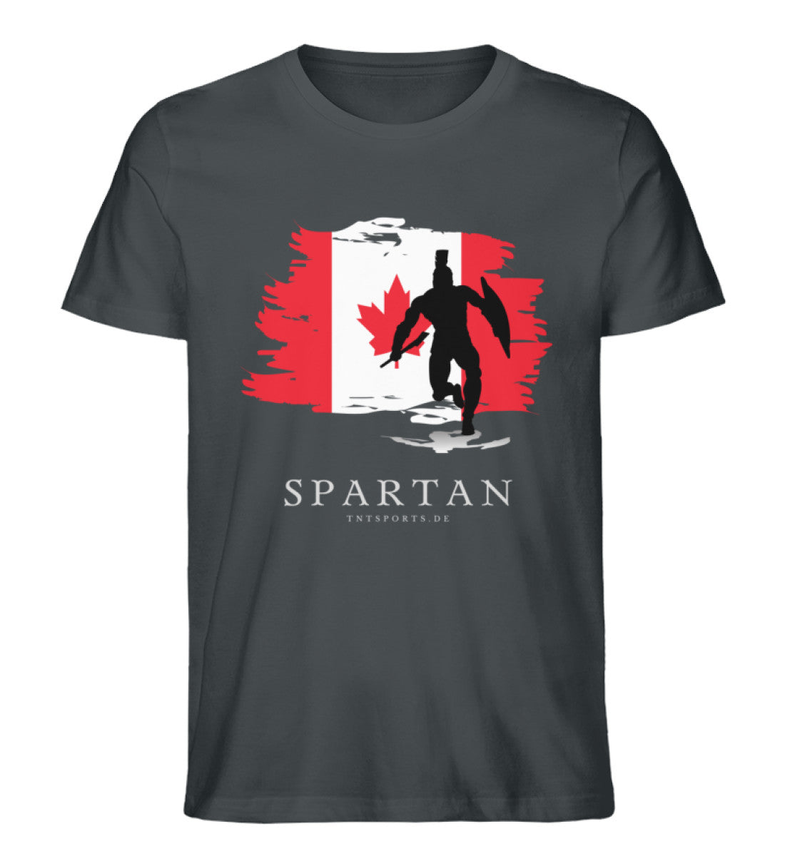 Organic Premium Unisex T-Shirt "CANADIAN SPARTAN" India Ink Grey