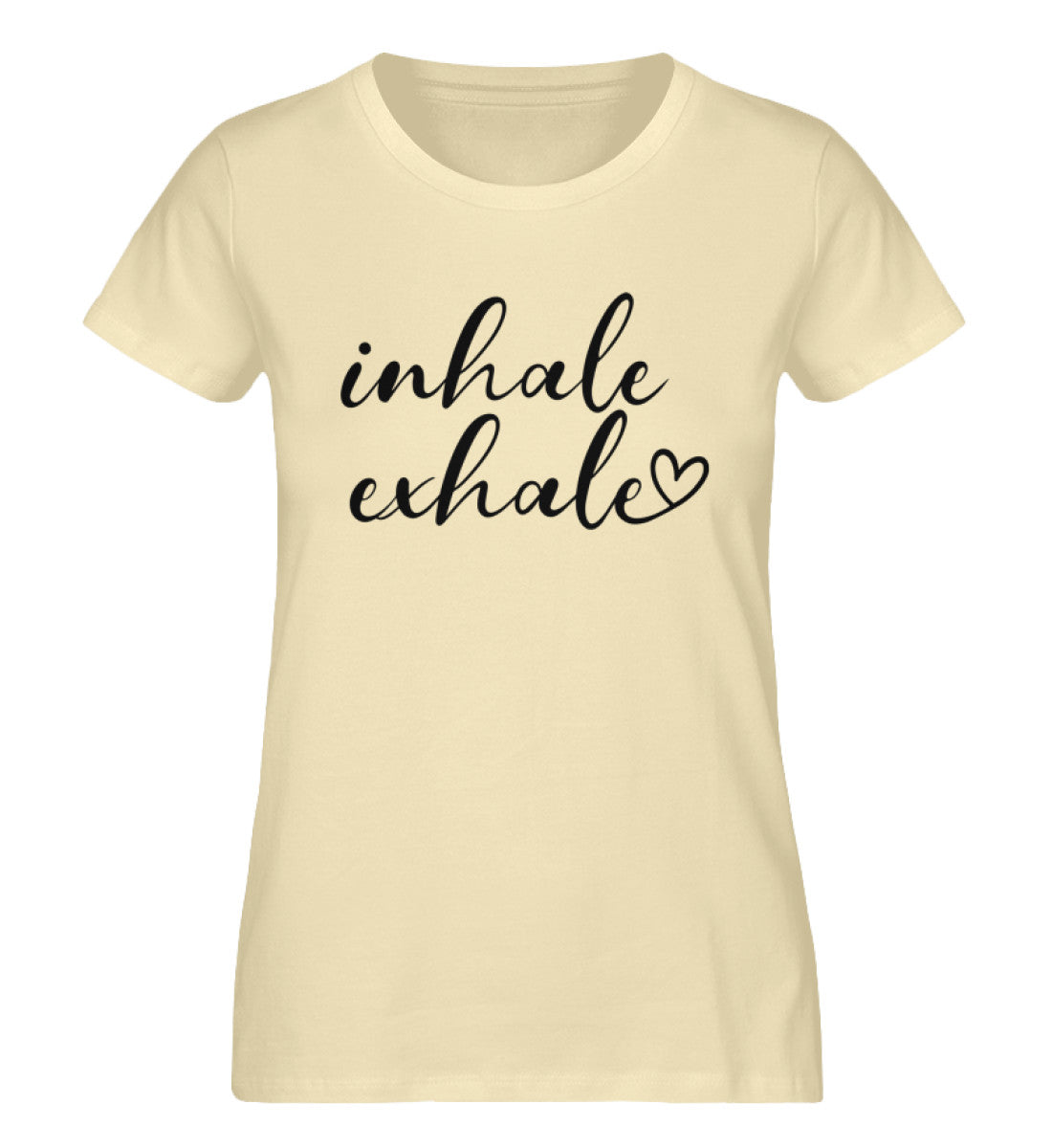 Organic Damen T-Shirt INHALE EXHALE Natural Raw