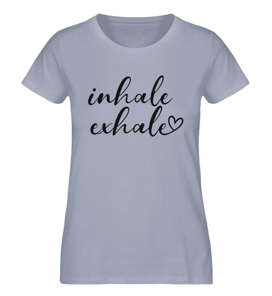 Organic Damen T-Shirt INHALE EXHALE Serene Blue