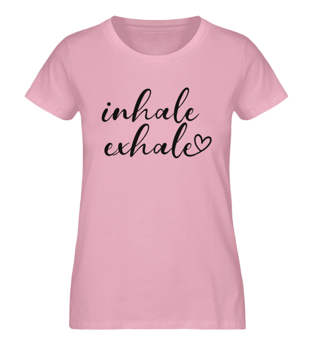 Organic Damen T-Shirt INHALE EXHALE Cotton Pink