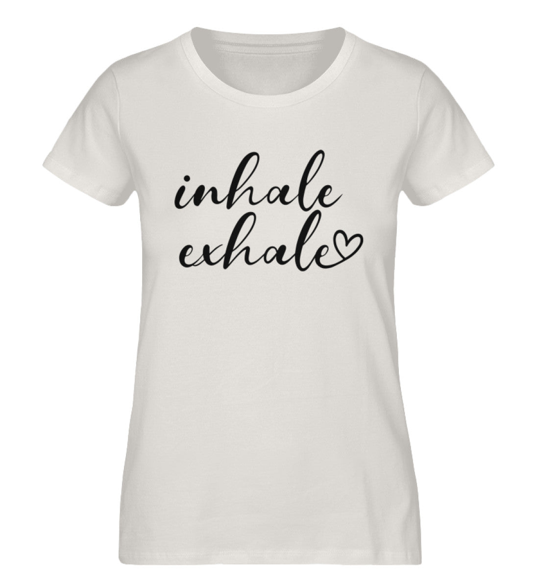 Organic Damen T-Shirt INHALE EXHALE Vintage White