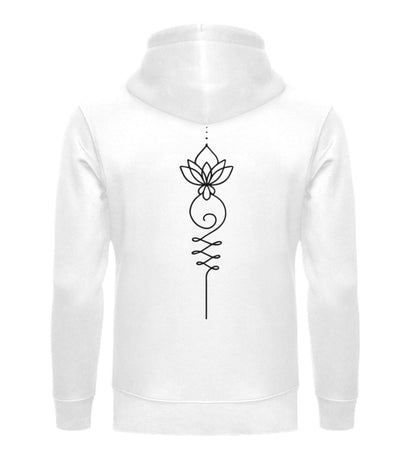 Organic Unisex Hoodie UNALOME LOTUS IV White