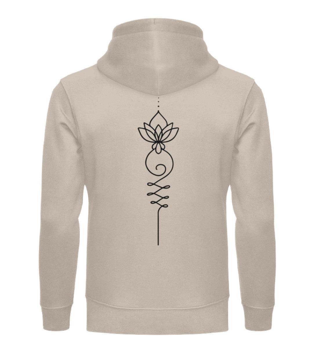 Organic Unisex Hoodie UNALOME LOTUS IV Desert Dust