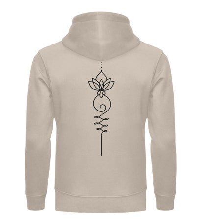 Organic Unisex Hoodie UNALOME LOTUS IV Desert Dust