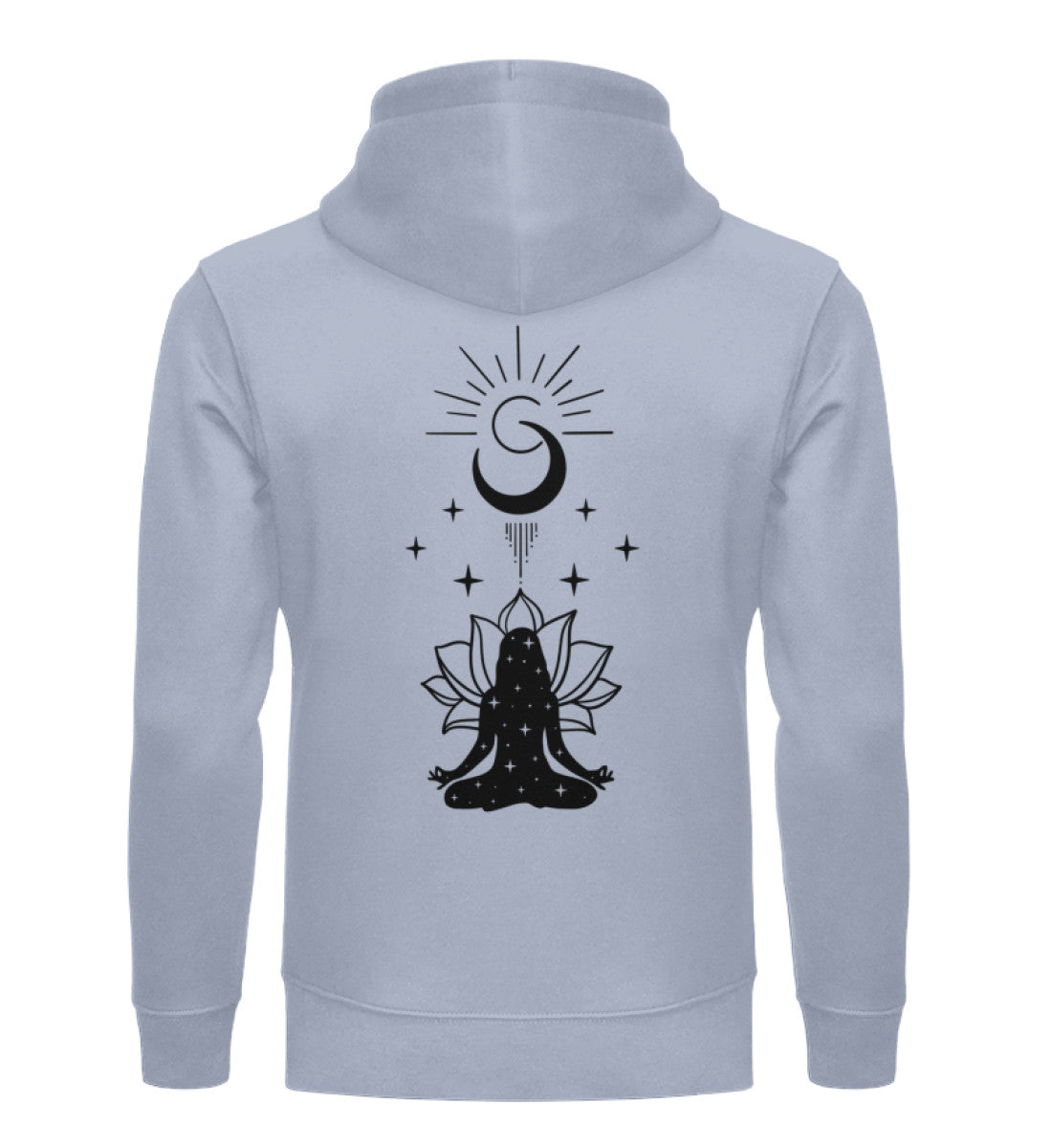 Organic Unisex Hoodie SYMBOLS VIII Serene Blue