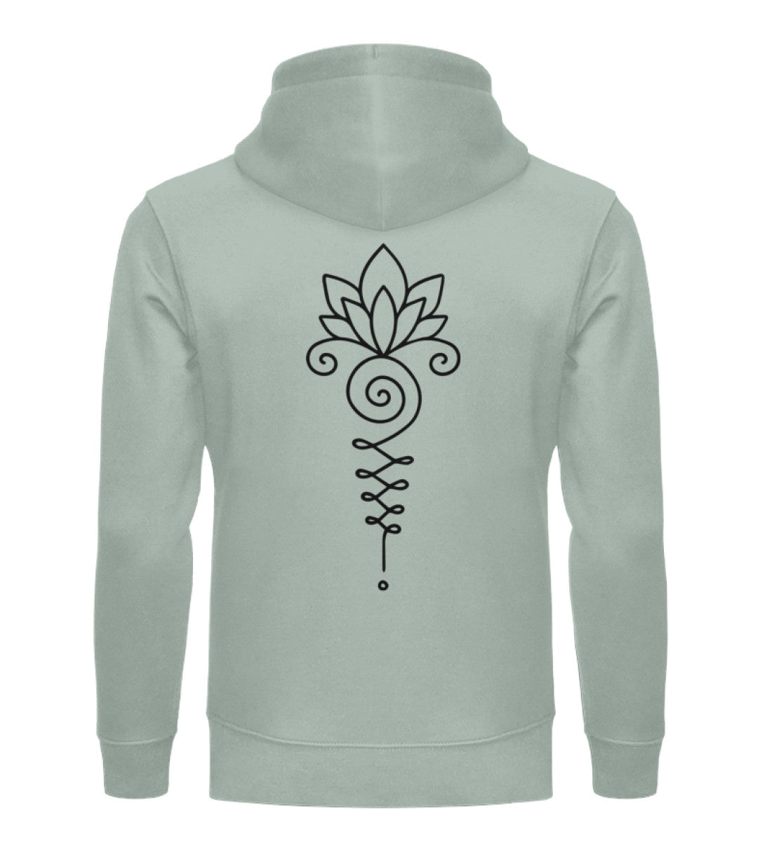 Organic Unisex Hoodie UNALOME LOTUS II Aloe