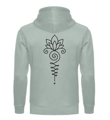 Organic Unisex Hoodie UNALOME LOTUS II Aloe