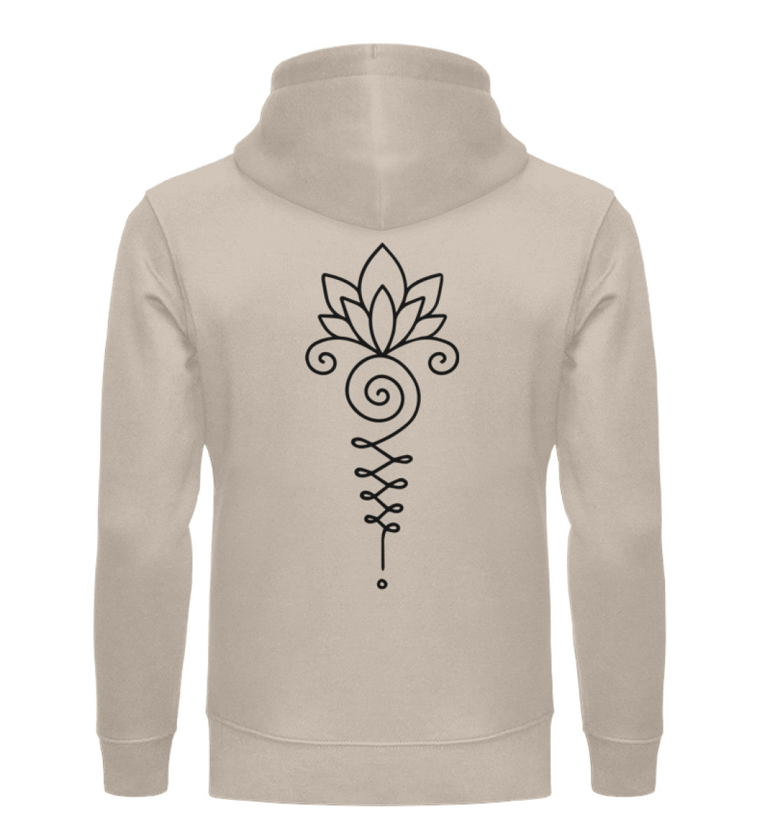 Organic Unisex Hoodie UNALOME LOTUS II Desert Dust