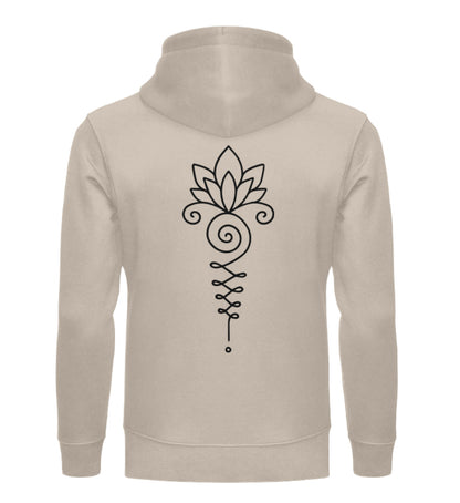 Organic Unisex Hoodie UNALOME LOTUS II Desert Dust