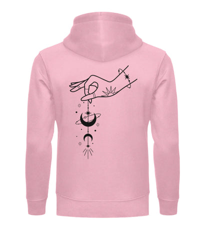 Organic Unisex Hoodie SYMBOLS V Cotton Pink