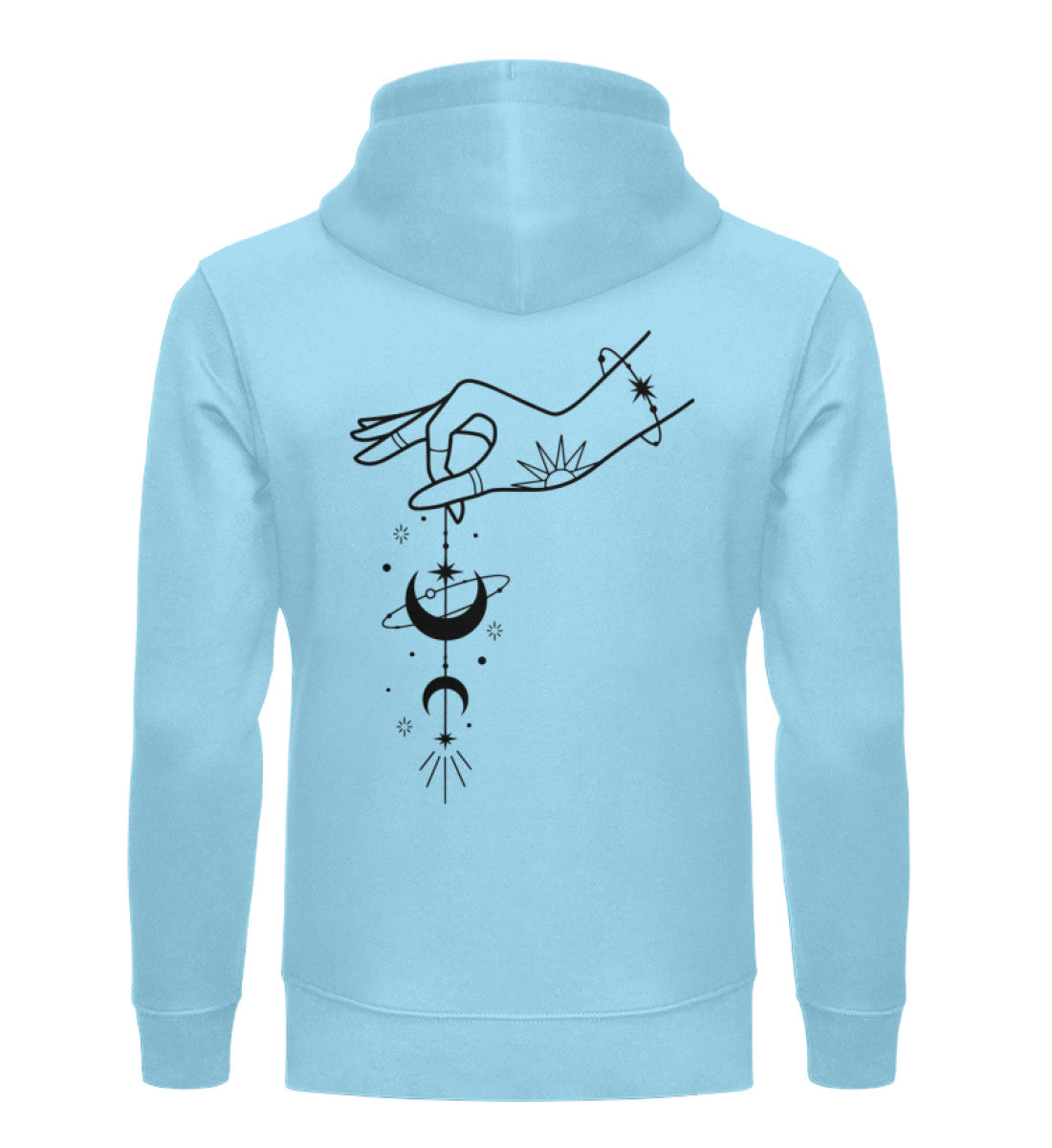 Organic Unisex Hoodie SYMBOLS V Himmelblau