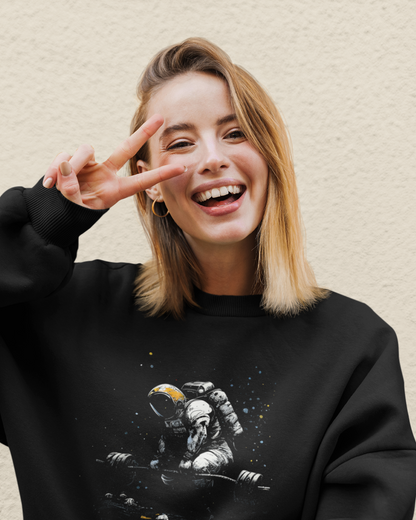 Organic Unisex Oversized Sweatshirt (400 g/m²) / LIFTING ASTRONAUT