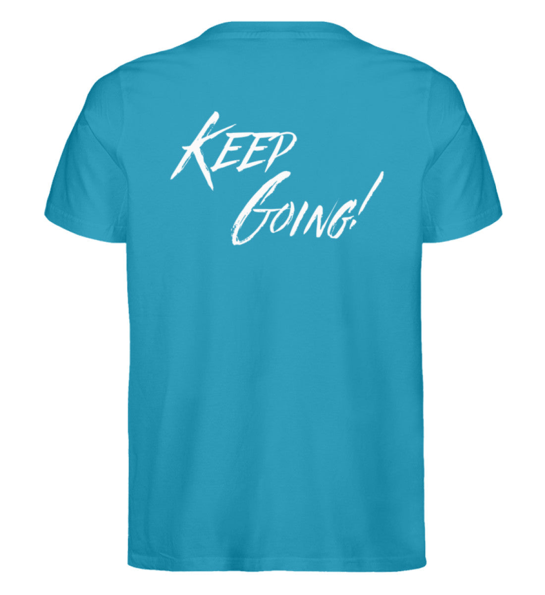 Organic Herren T-Shirt "KEEP GOING" Azure