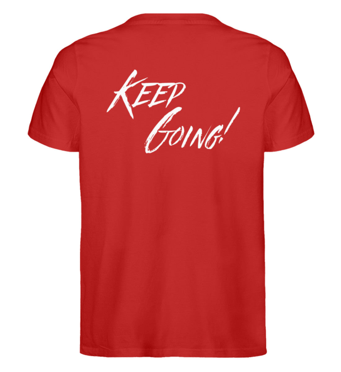 Organic Herren T-Shirt "KEEP GOING" Red