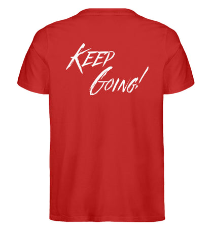 Organic Herren T-Shirt "KEEP GOING" Red