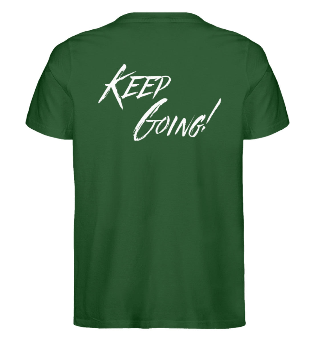 Organic Herren T-Shirt "KEEP GOING" Dunkelgrün