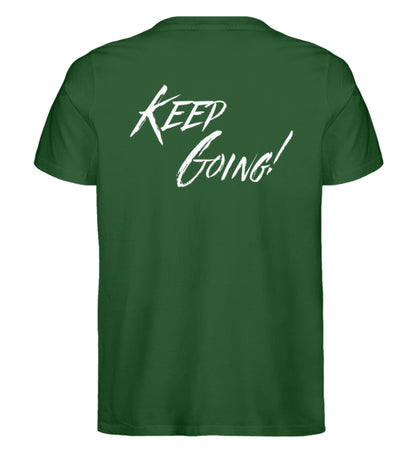 Organic Herren T-Shirt "KEEP GOING" Dunkelgrün