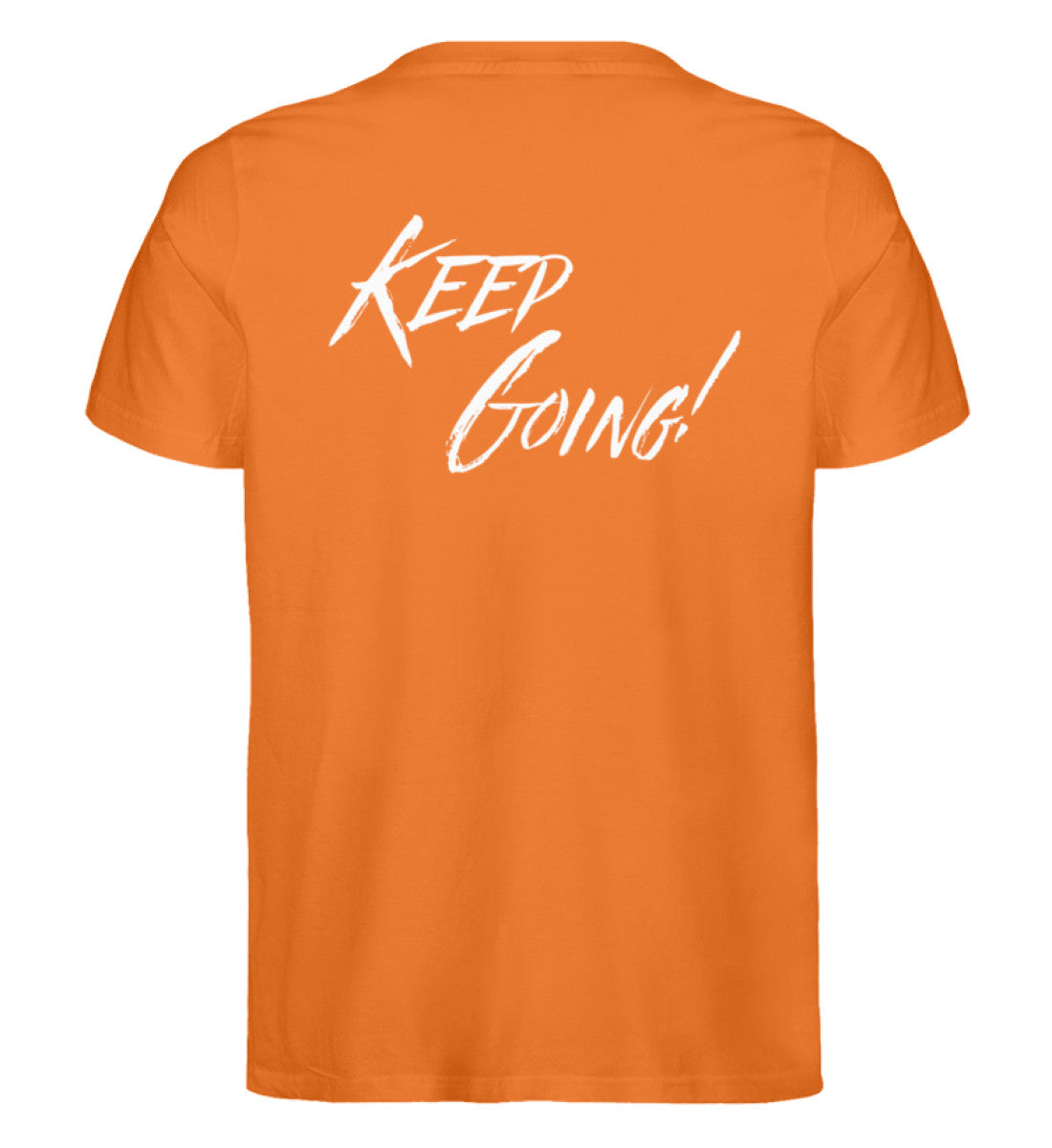 Organic Herren T-Shirt "KEEP GOING" Bright Orange