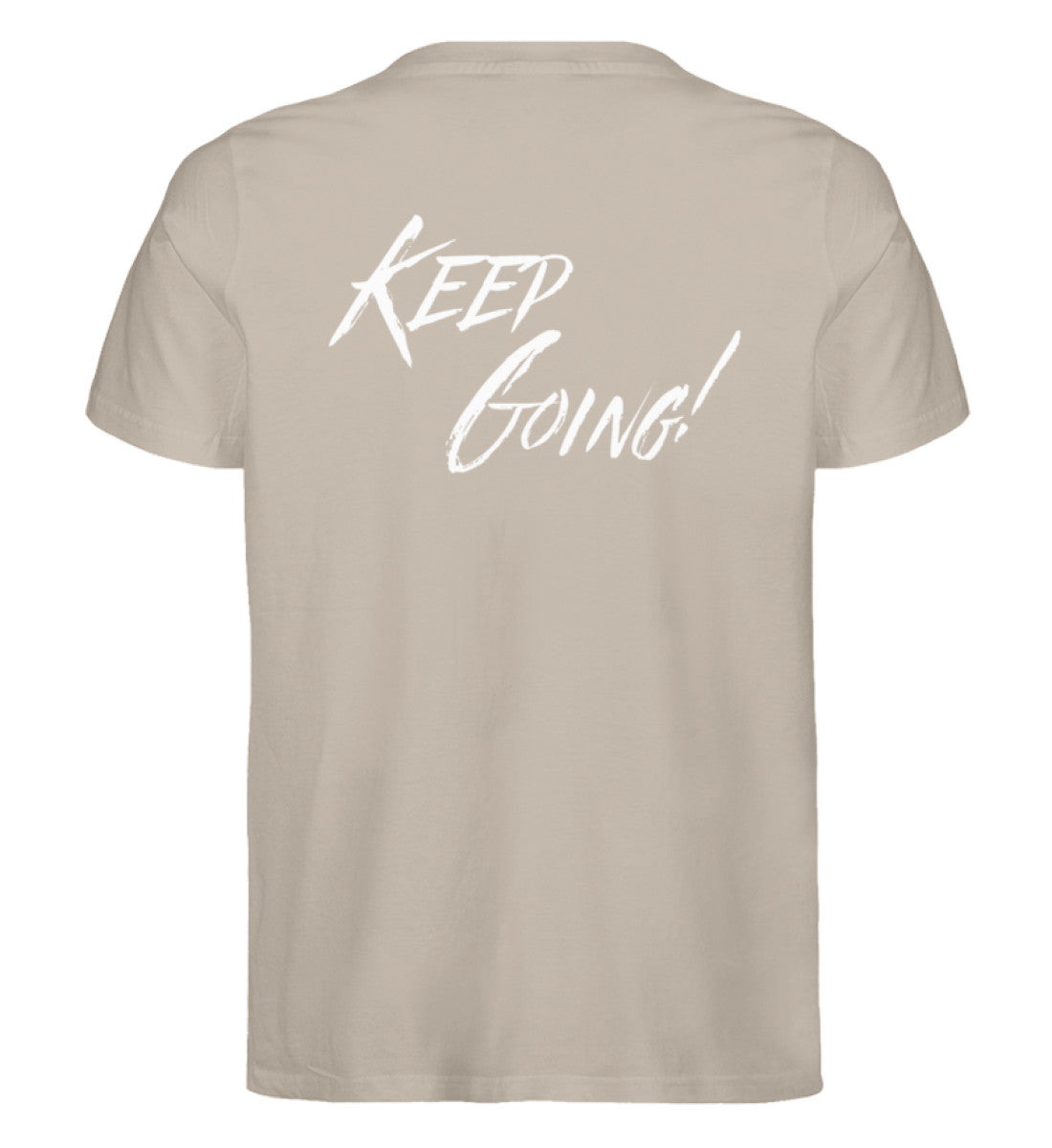 Organic Herren T-Shirt "KEEP GOING" Desert Dust