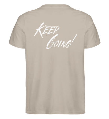 Organic Herren T-Shirt "KEEP GOING" Desert Dust