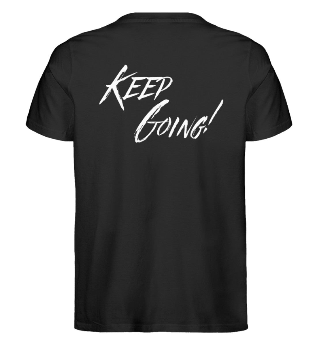 Organic Herren T-Shirt "KEEP GOING" Schwarz