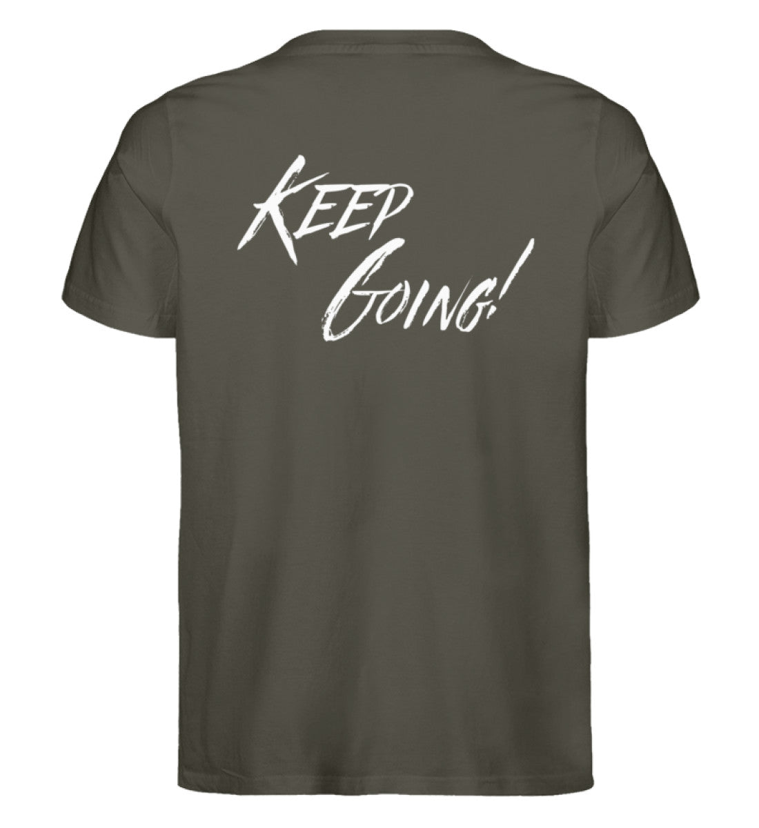 Organic Herren T-Shirt "KEEP GOING" Khaki