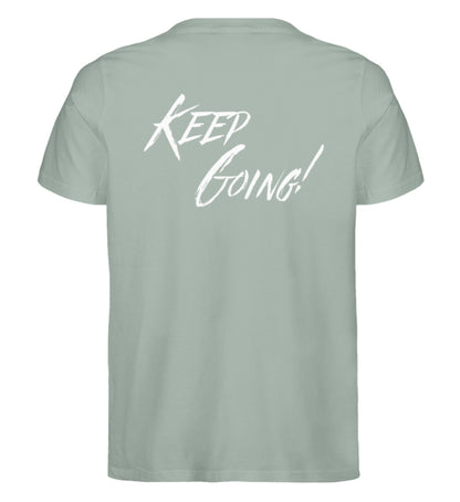 Organic Herren T-Shirt "KEEP GOING" Aloe