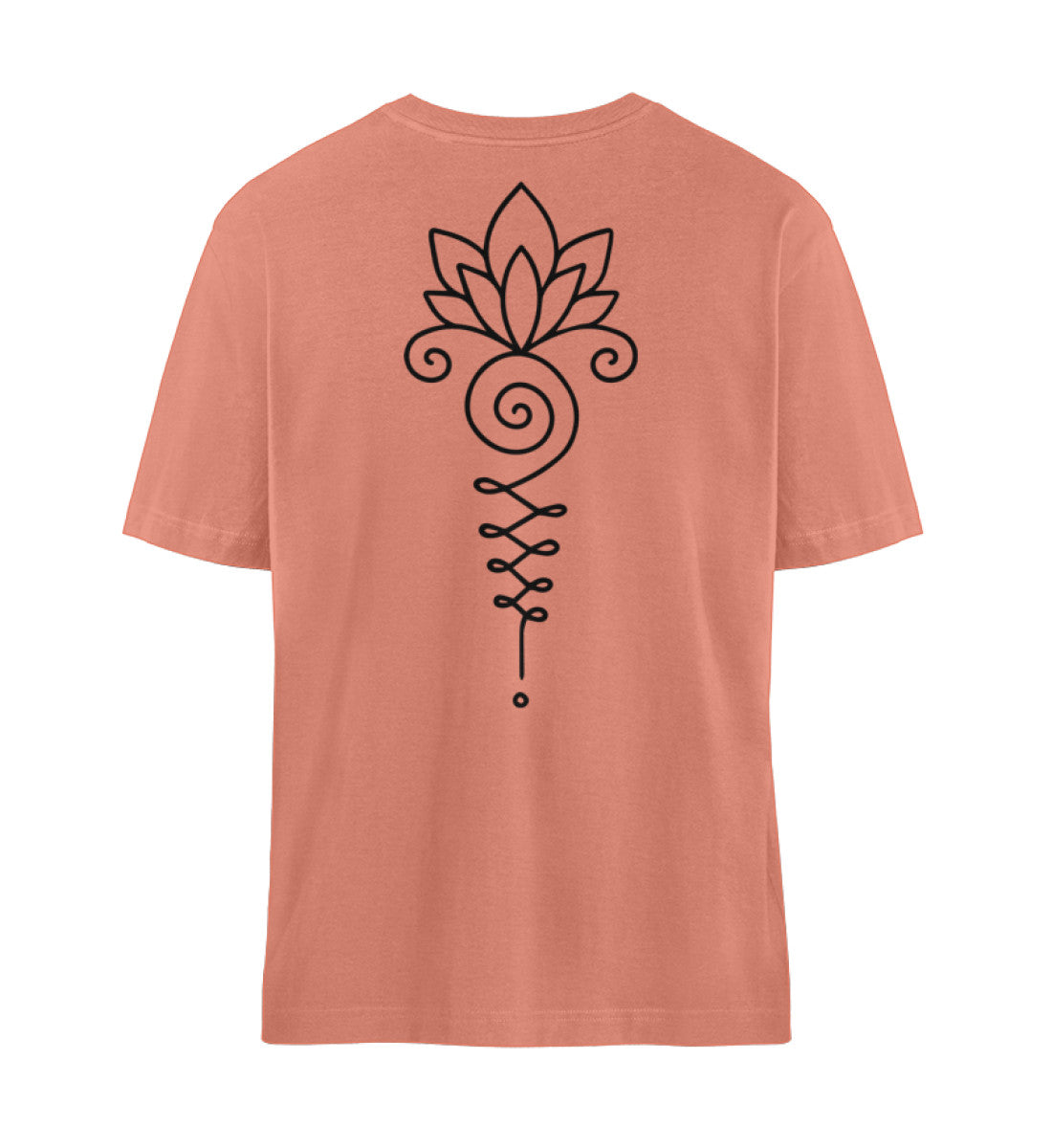 Organic Unisex Relaxed T-Shirt UNALOME LOTUS II Rose Clay