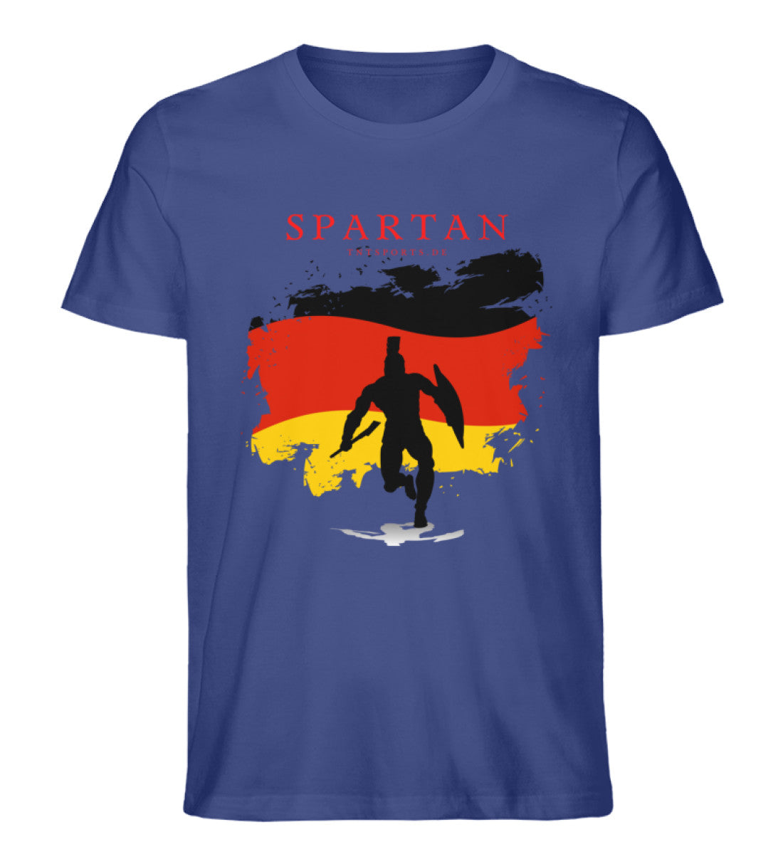 Organic Premium Unisex T-Shirt "GERMAN SPARTAN" Worker Blue