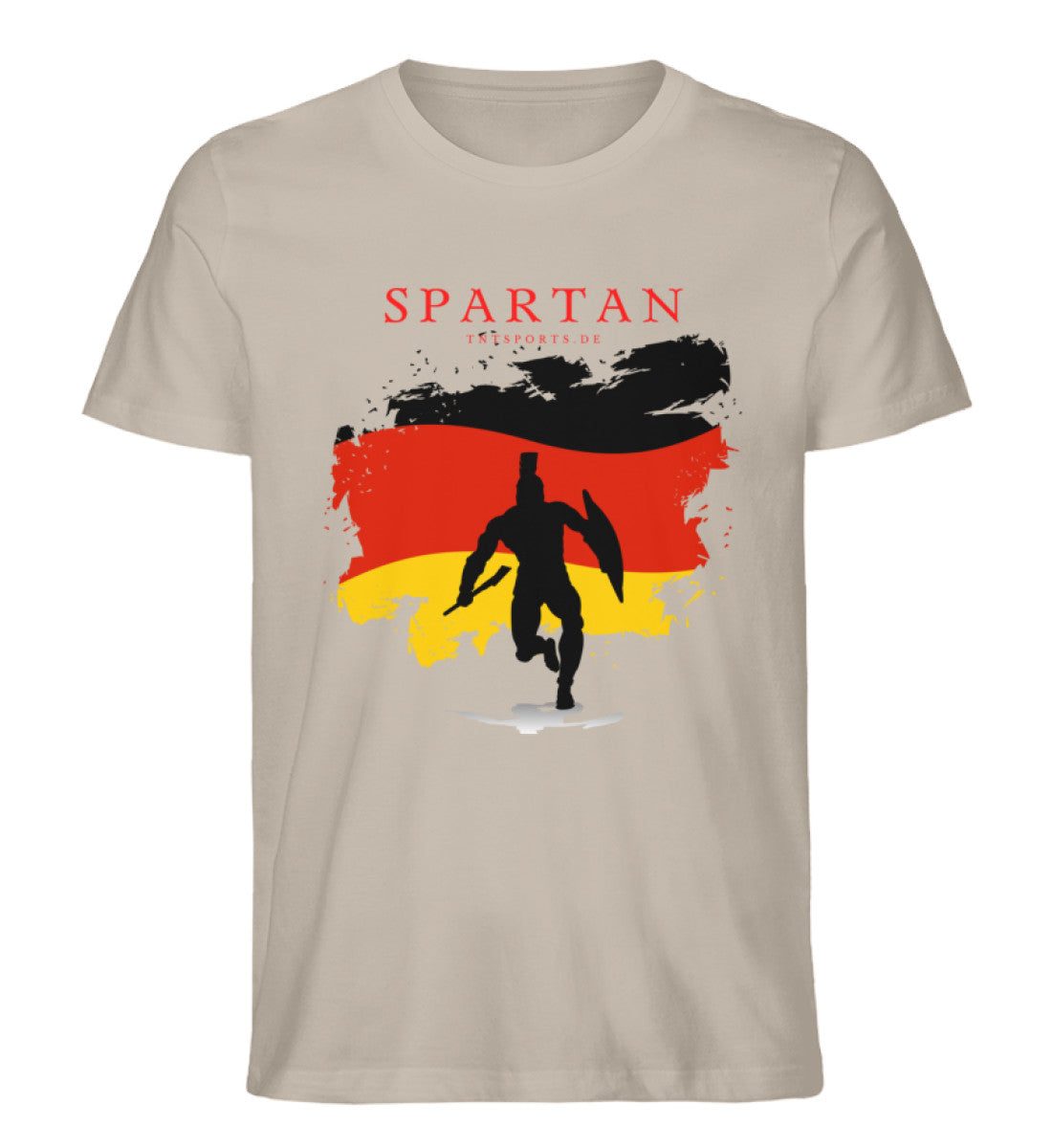 Organic Premium Unisex T-Shirt "GERMAN SPARTAN" Desert Dust