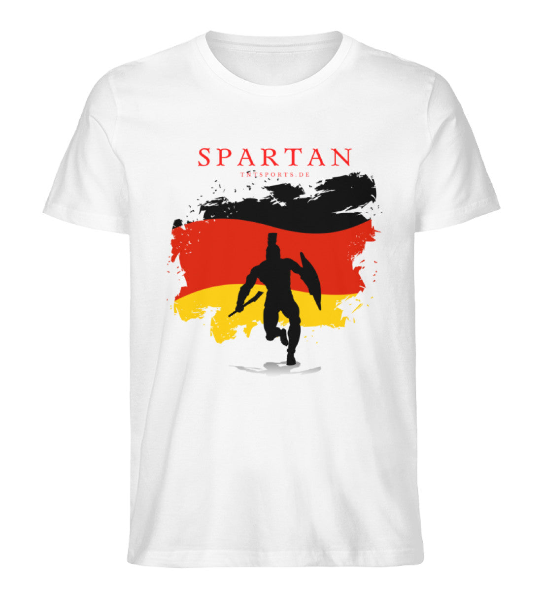 Organic Premium Unisex T-Shirt "GERMAN SPARTAN" White