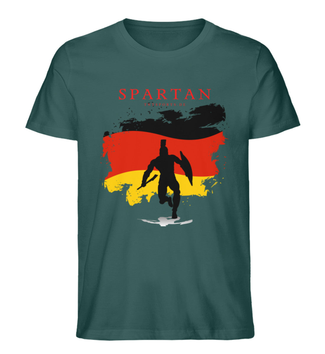 Organic Premium Unisex T-Shirt "GERMAN SPARTAN" Glazed Green