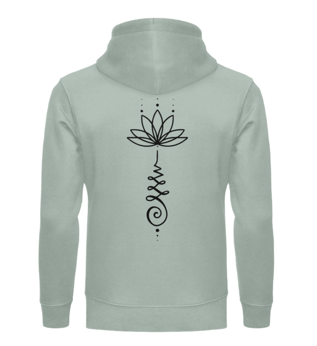 Organic Unisex Hoodie UNALOME LOTUS Aloe