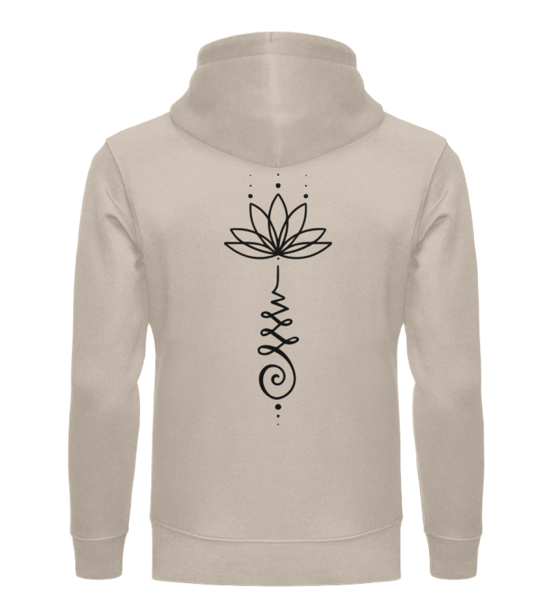 Organic Unisex Hoodie UNALOME LOTUS Desert Dust