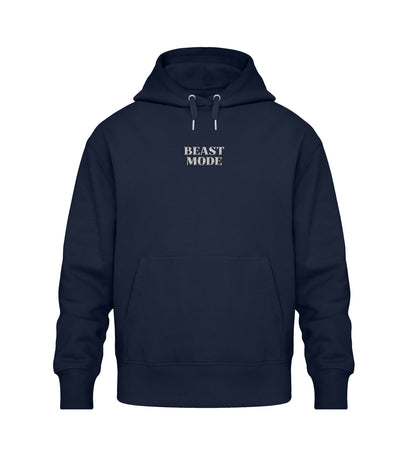 Organic Unisex Oversized Hoodie mit Stick (350 g/m²) / BEAST MODE French Navy