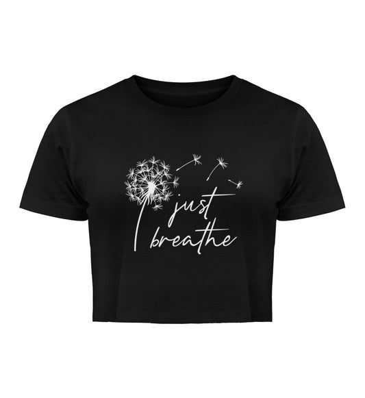 Organic Damen Crop Top just breathe Schwarz