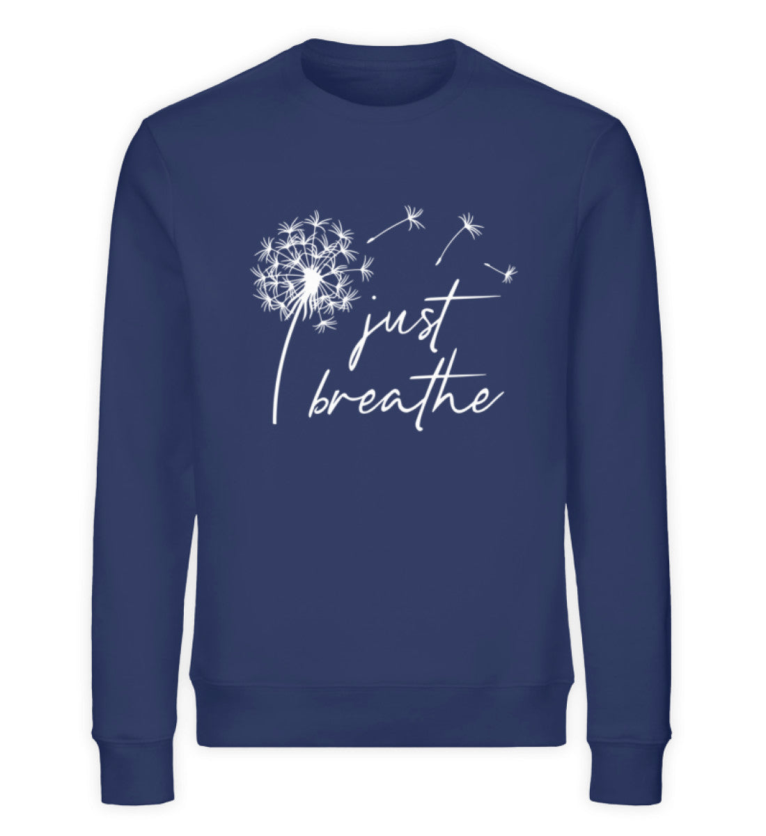 Organic Damen Sweatshirt Just Breathe Navy