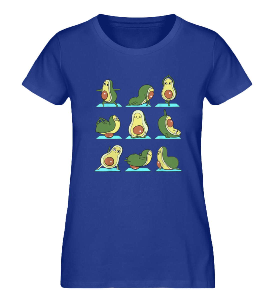 Damen T-Shirt Avocado Royalblau
