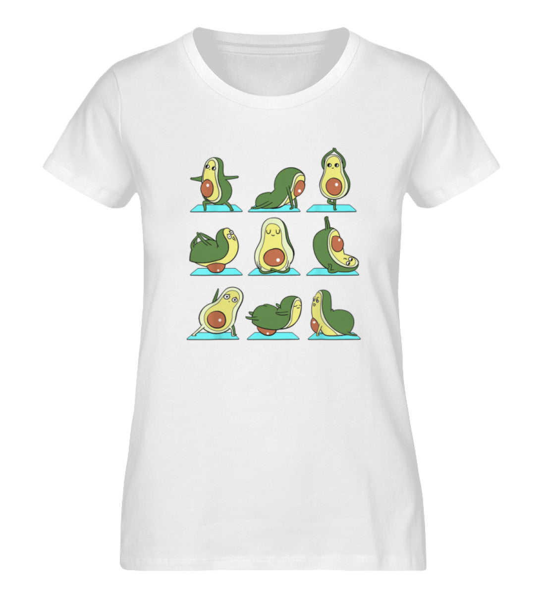 Damen T-Shirt Avocado Weiss