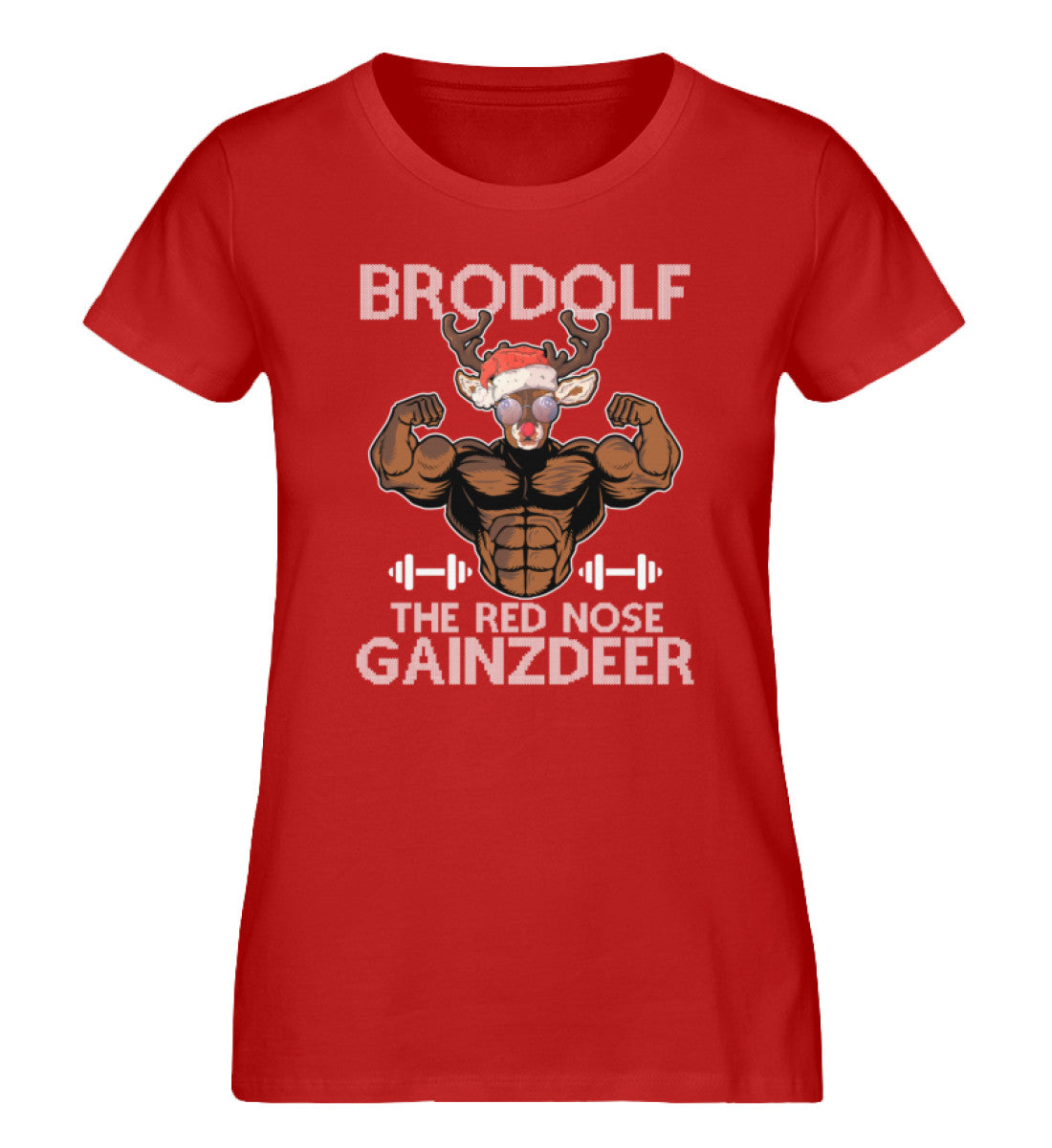 Organic Damen T-Shirt Brodolf Rot