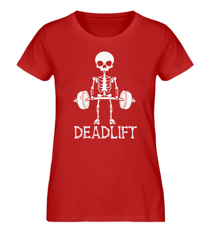 Organic Damen T-Shirt Deadlift Rot