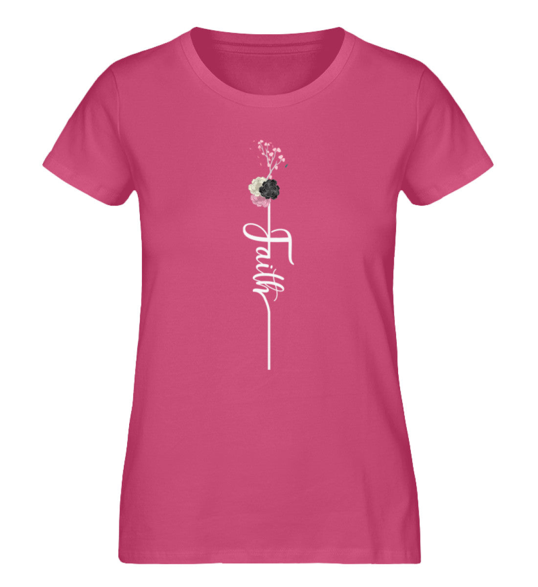 Organic Damen T-Shirt Faith Raspberry