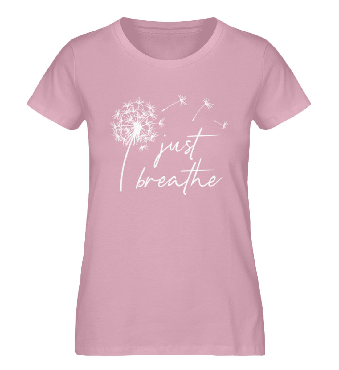 Organic Damen T-Shirt Just Breathe Mauve