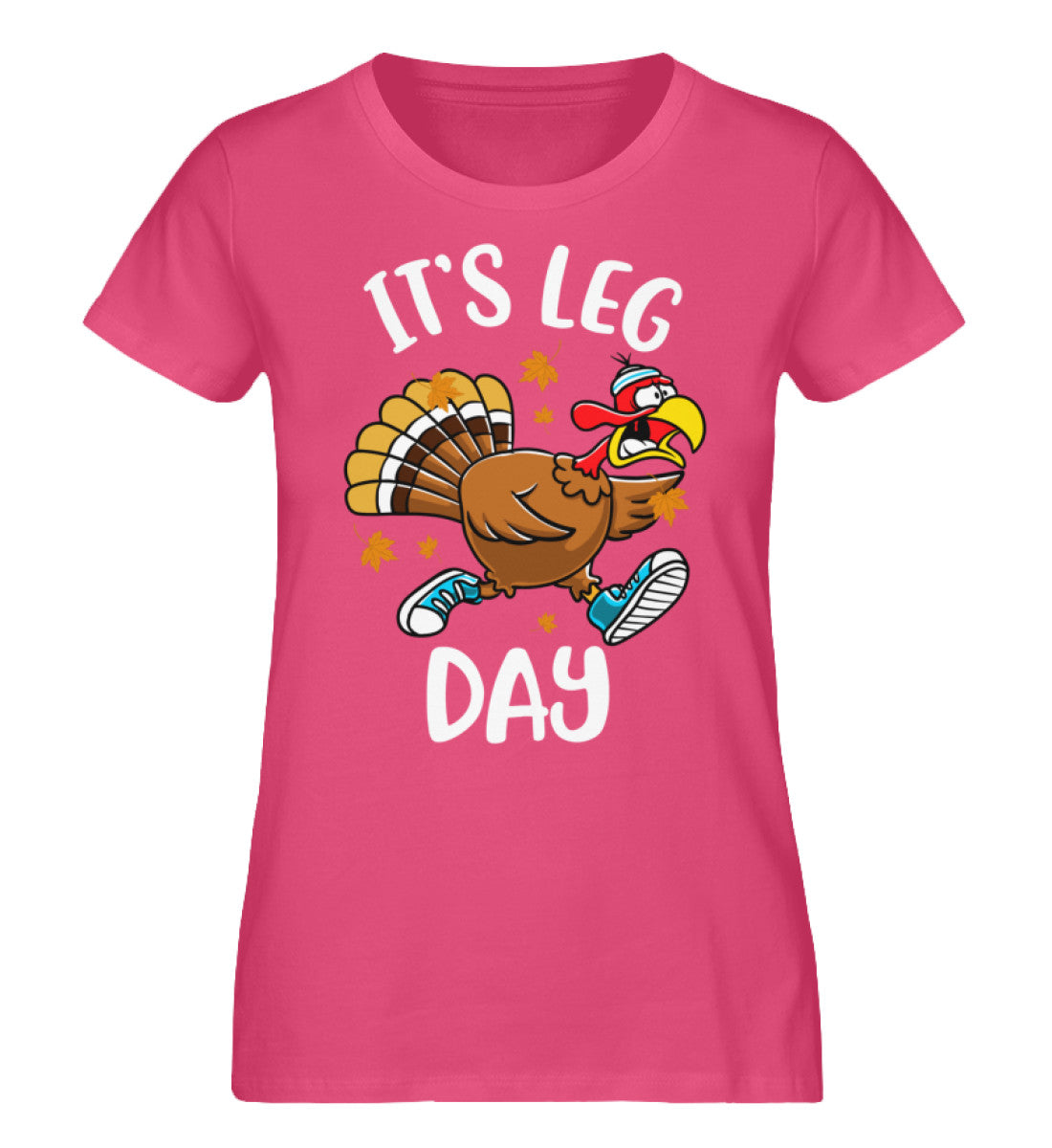 Organic Damen T-Shirt LEG DAY Pink