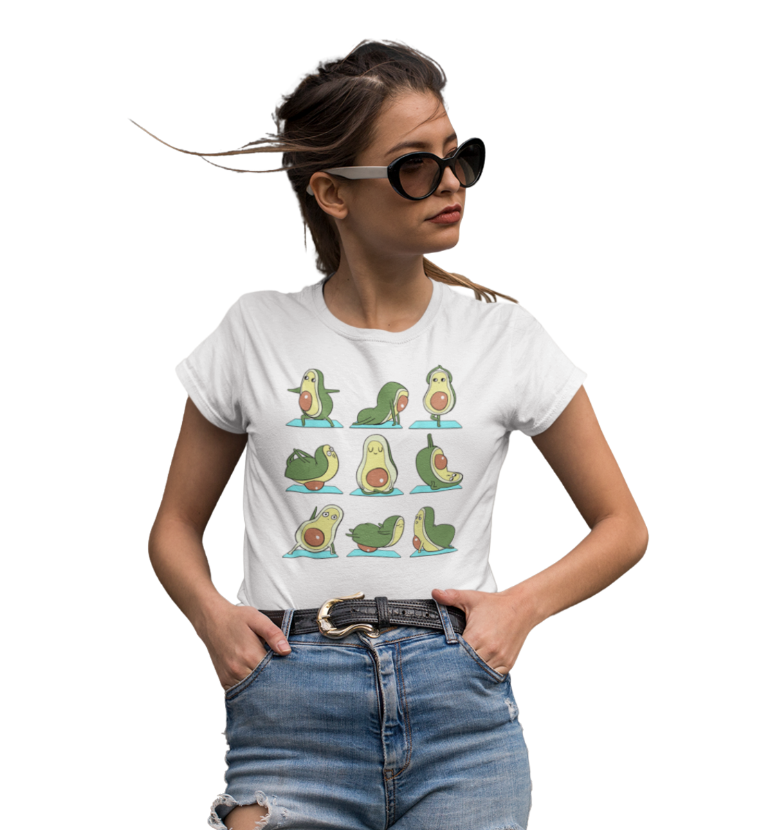 Damen T-Shirt Yoga Avocado